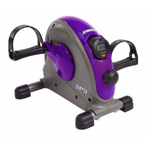 Stamina Mini Exercise Bike with Smooth Pedal System, Purple