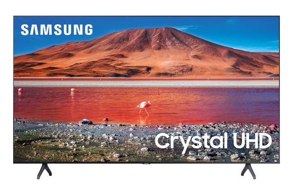 SAMSUNG 65" Class 4K Crystal UHD (2160P) LED Smart TV with HDR UN65TU7000 2020