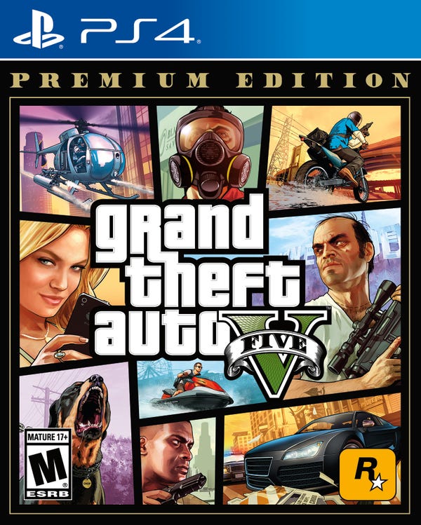 Grand Theft Auto V: Premium Edition, Rockstar Games, PlayStation 4, 710425570322