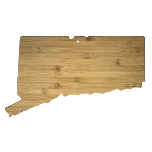 Totally Bamboo Connecticut State Shaped Bamboo Serving & Cutting Board
