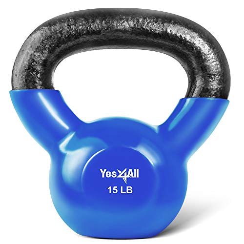 Yes4All Vinyl Coated Kettlebell Weights Set 