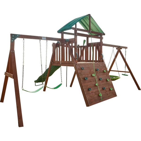 AGame Lookout Ridge Wooden Swing Set