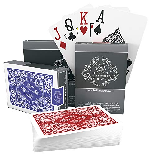 Bullets Playing Cards – Two Decks of Poker Cards – Waterproof Plastic 