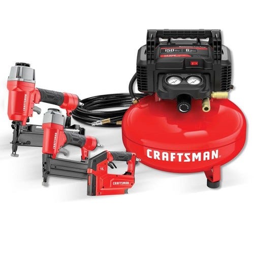 CRAFTSMAN 6-Gallon Single Stage Portable Electric Pancake Air Compressor (3-Tools Included)
