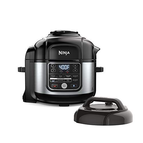 Ninja OS301 Foodi 10-in-1 Pressure Cooker and Air Fryer with Nesting Broil Rack, 6.5-Quart Capacity, and a Stainless Finish