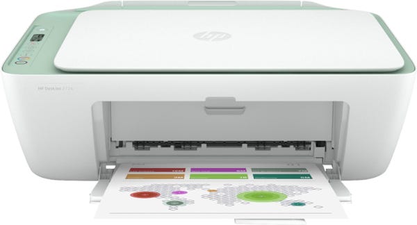 HP - DeskJet 2724 Wireless All-In-One Instant Ink Ready Inkjet Printer - White & Sage
