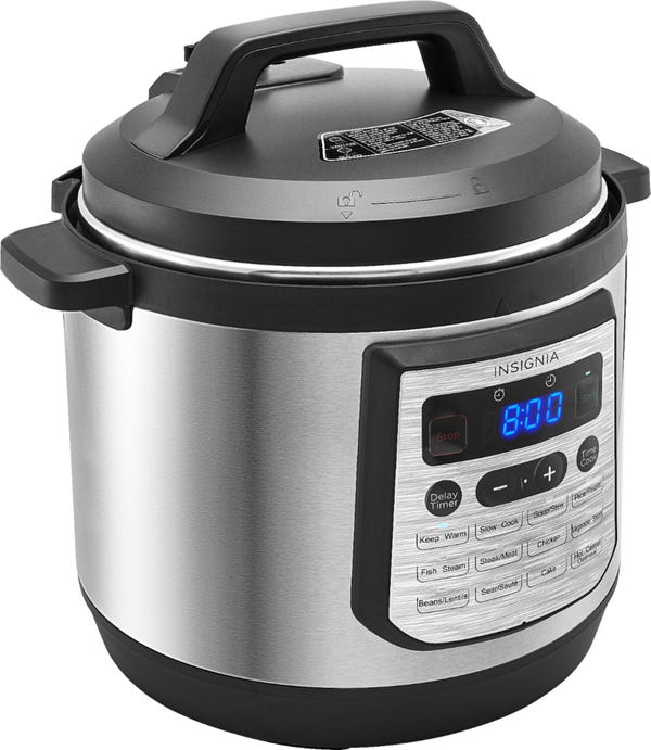 Insignia™ - 8qt Digital Multi Cooker - Stainless Steel
