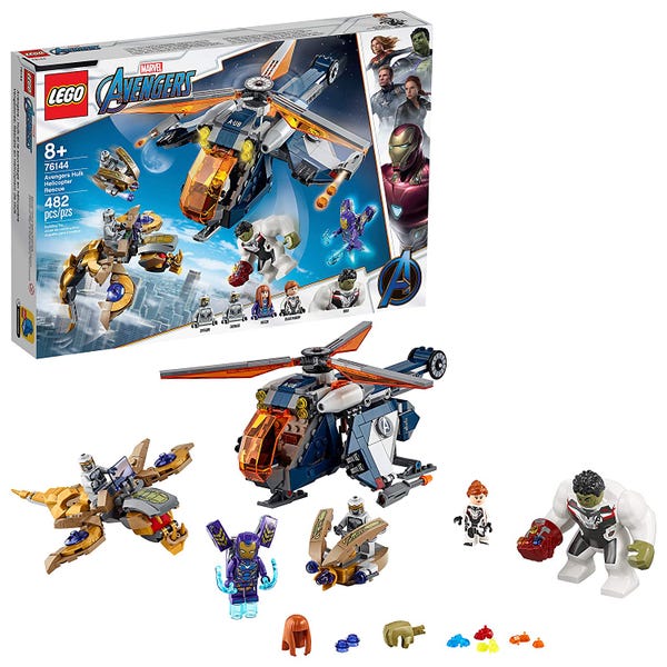 LEGO Marvel Avengers Hulk Helicopter Rescue 76144 Building Kit (482 Pieces),Multi