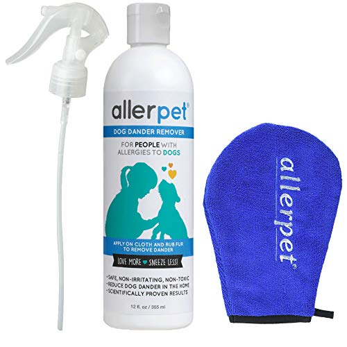 Allerpet Dog Allergy Relief w/Free Applicator Mitt & Sprayer