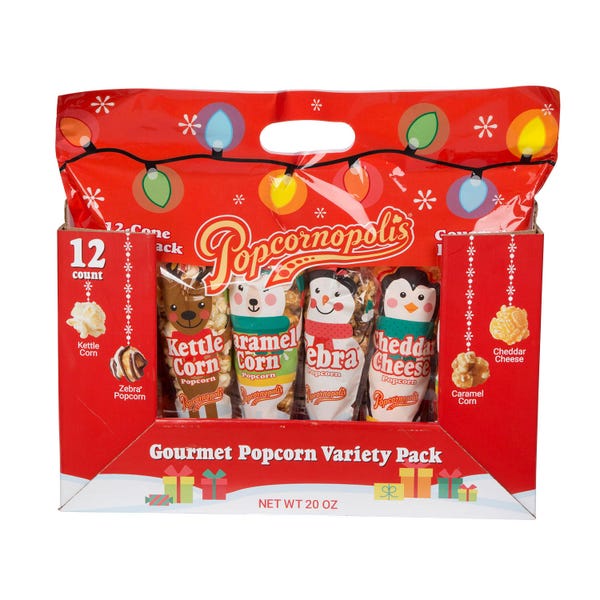 Popcornopolis 12-Count Holiday Snack Pack