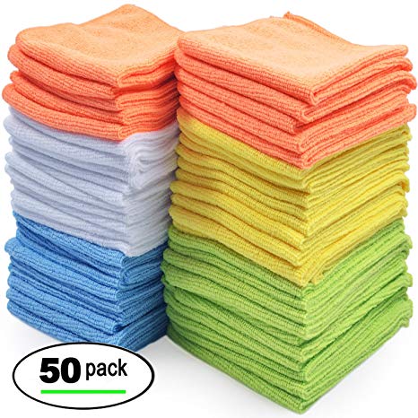 Best Microfiber Cleaning Cloth, Pack of 50 