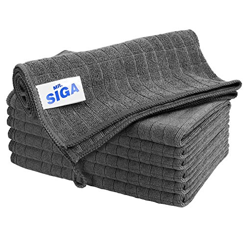 MR.SIGA Microfiber Cleaning Cloth, All-Purpose Cleaning Towels, Pack of 6