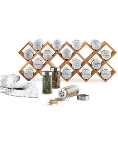 This Martha Stewart spice rack comes with 5 years of FREE spice