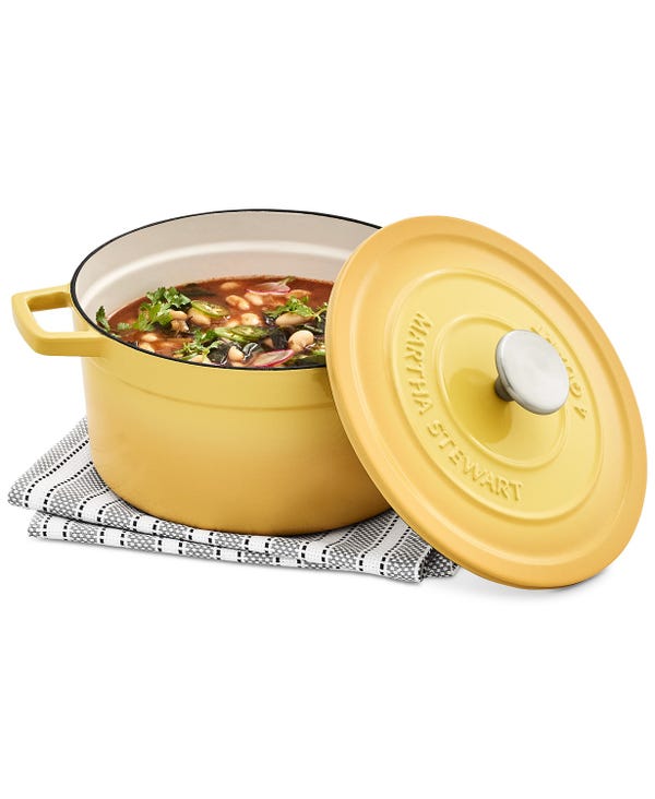 4-Qt. Enameled Cast Iron Round Dutch Oven, Created for Macy's