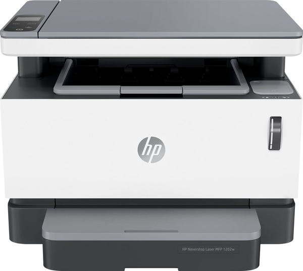 HP - Neverstop MFP 1202w Wireless Black-And-White All-In-One Laser Printer - White