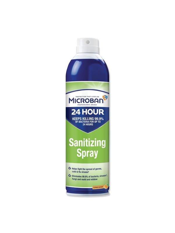 Microban® 24-Hour Disinfectant Sanitizing Spray, Citrus Scent, 15 Oz
