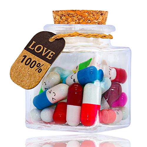 Capsule Letters Message in a Bottle - Love Letter for Valentine's Day, Birthday - Cute Things Gifts for Boyfriend/Girlfriend (Mixed Color 30pcs)