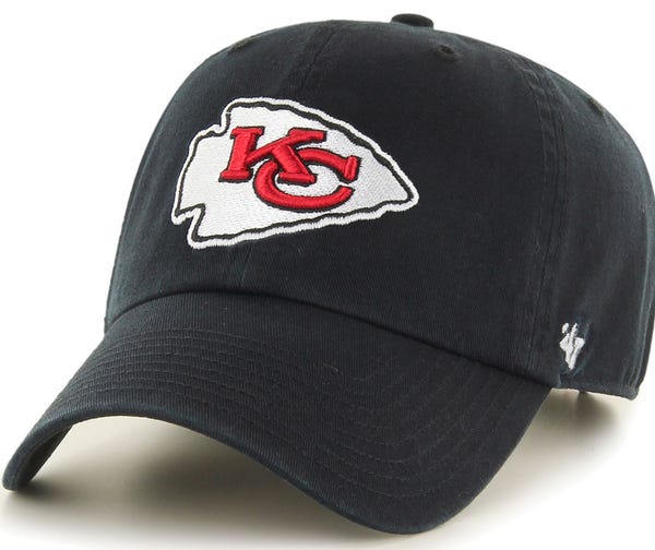 '47 Men's Kansas City Chiefs Clean Up Black Adjustable Hat