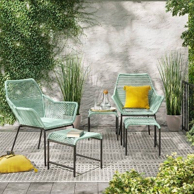 Sunmor 5pc Patio Chat Set - Green - Project 62™