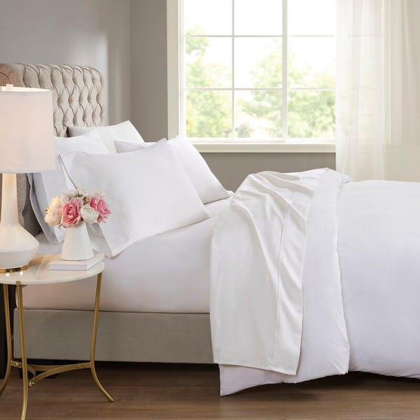 White Cooling Rich 600 Thread Count Sheet Set