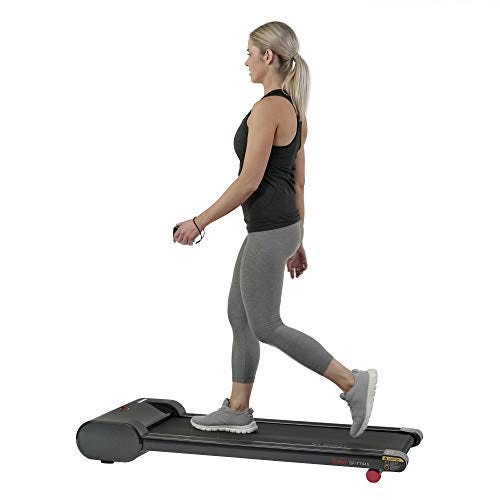 Sunny Health & Fitness Walkstation Slim Flat Treadmill 