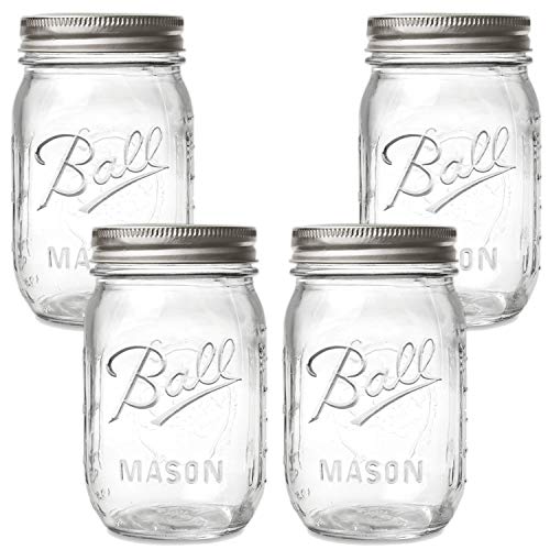 Ball Regular Mouth Mason Jars with Lids and Bands