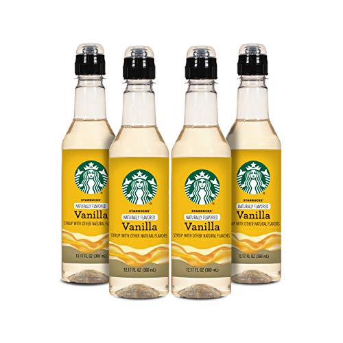 Starbucks Naturally Flavored Coffee Syrup, Vanilla, Pack of 4