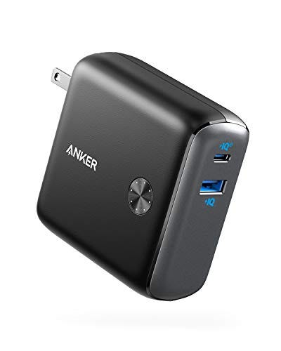 Anker PowerCore Fusion 10000, 20W USB-C Portable Charger 10000mAh 2-in-1 with Power Delivery Wall Charger for iPhone12, 12 Mini, 11, iPad, Samsung, Pixel and More
