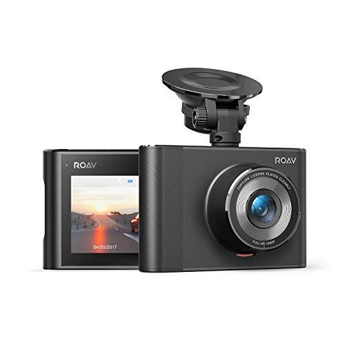 ROAV by Anker DashCam A1, Dash Cam for Car, Driving Recorder, 1080p FHD LCD Screen, Nighthawk Vision, Wide Angle Lens, Wi-Fi, G-Sensor, WDR, Loop Recording, Night Mode, Motion Detection, Dedicated App