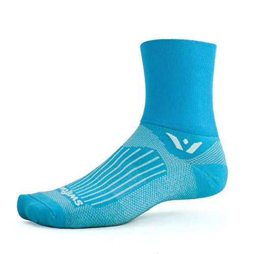 Swiftwick ASPIRE FOUR Trail Running, Cycling Crew Socks, Firm Compression Fit 