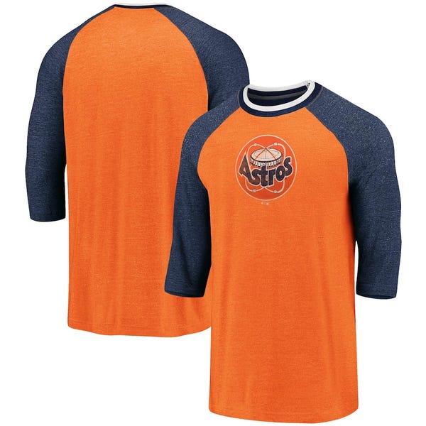 FOCO MLB Houston Astros Men's Raglan Baseball Tee, White