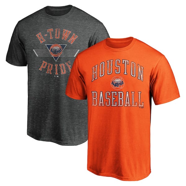 Houston Astros Fanatics Branded Vintage Combo Pack - Orange/Heathered Charcoal