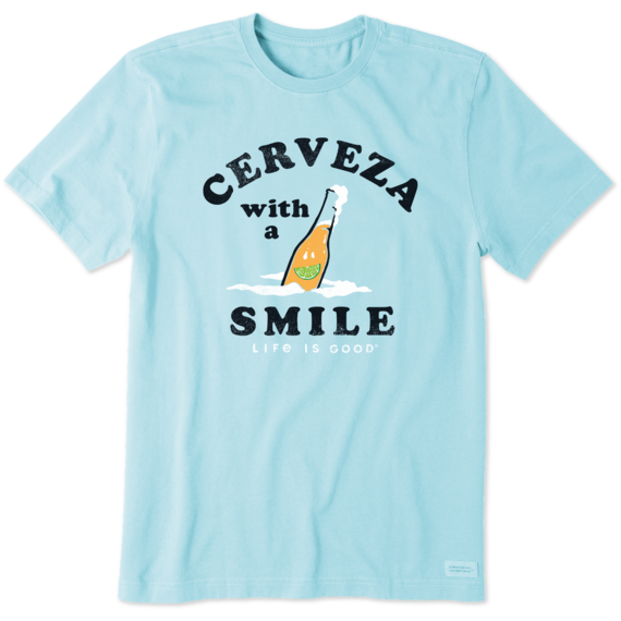 Men's Cerveza With A Smile Crusher-LITE Tee