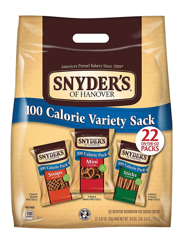 Snyder's of Hanover 100 Calorie Variety Pack, 22 Ct