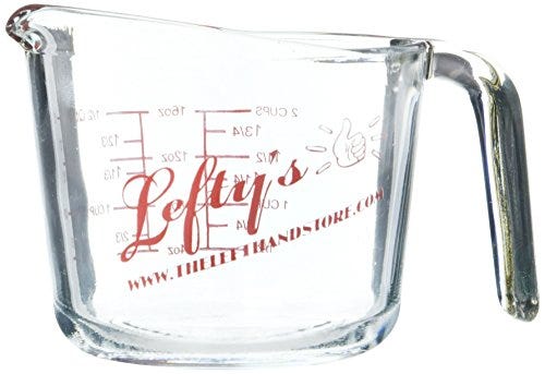 Lefty's Left-Handed 2-Cup Glass Measuring Cup