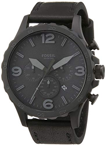 Fossil Nate Analog Black Dial Unisex Watch - JR1354