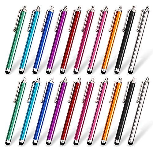 20 Pack Touch Screen Stylus, Compatible with iPad, iPhone, Samsung, Kindle Touch, in 10 Colors