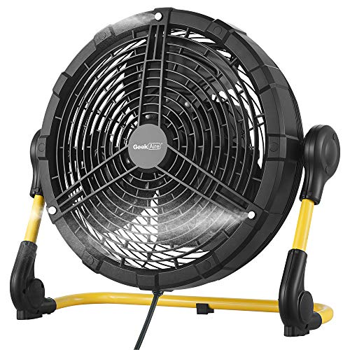 Geek Aire Battery Operated Fan, Rechargeable Outdoor Misting Fan