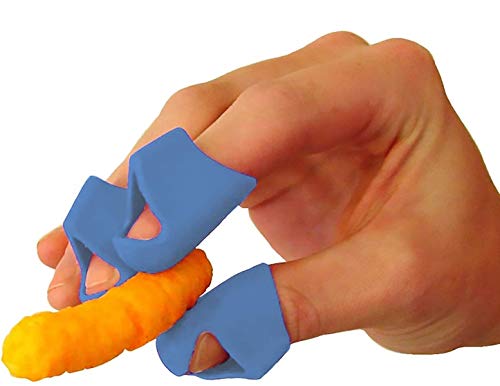 Non-stick finger tips, finger guards, finger protection, 3 pieces (blue)