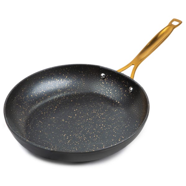 Non-Stick 12" Gold Fry Pan With Stainless Steel Induction Base