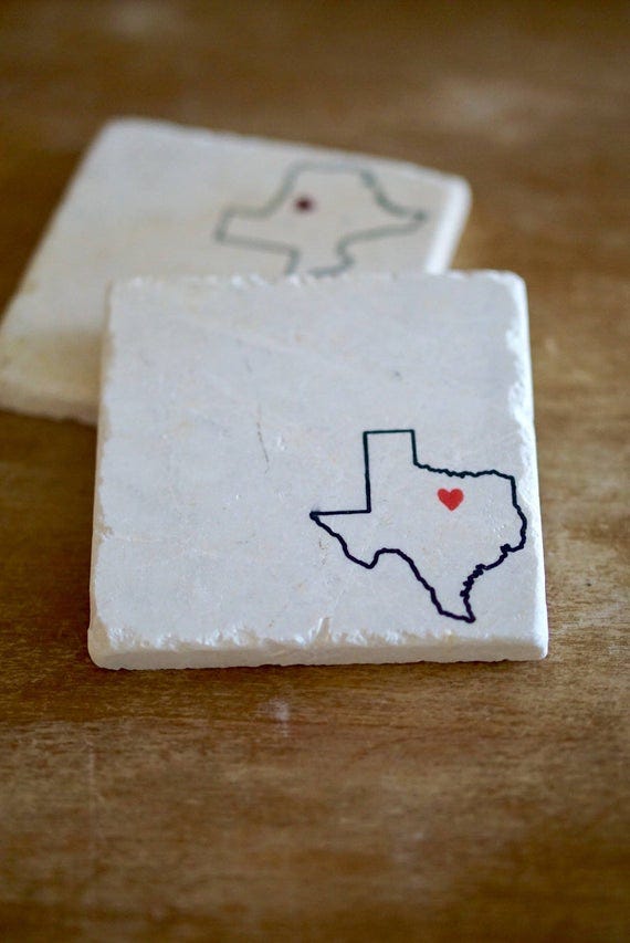 Texas Marble Coasters