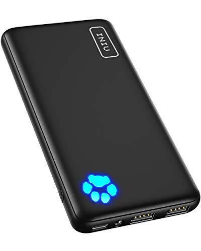 INIU Portable Charger, USB C Slimmest & Lightest Triple 3A High-Speed 10000mAh Power Bank