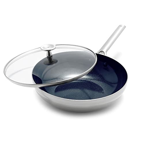 Blue Diamond Cookware Triple Steel Ceramic Wok/Everyday Pan/Chef's Pan with Lid, 11"