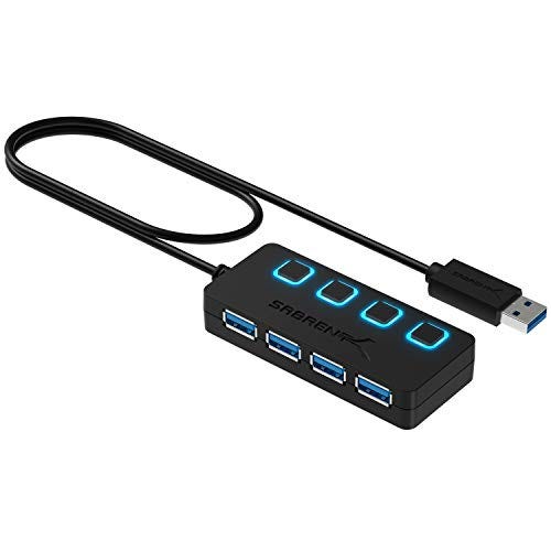 Sabrent 4-Port USB 3.0 Hub with Individual LED Power Switches