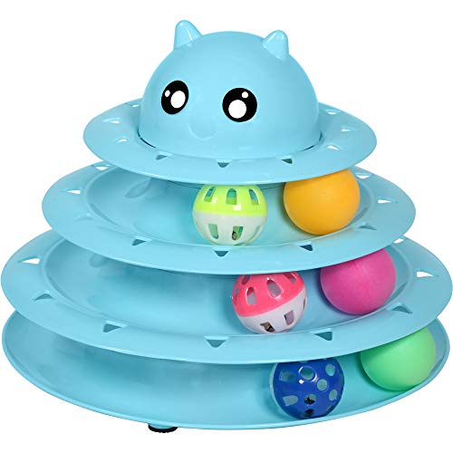 UPSKY Cat Toy Roller 3-Level Turntable Cat Toys Balls
