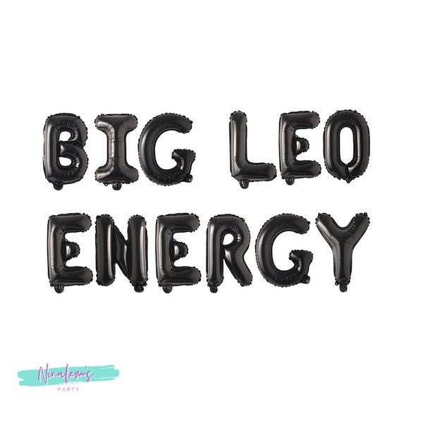 21st Birthday Decorations, Big Leo Energy Balloon Banner