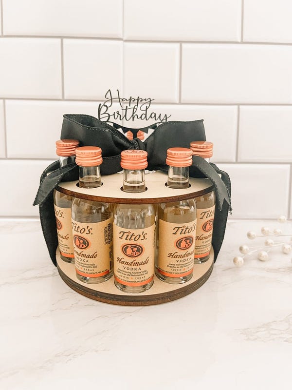 Funny Birthday Gift, Liquor Shot Cake