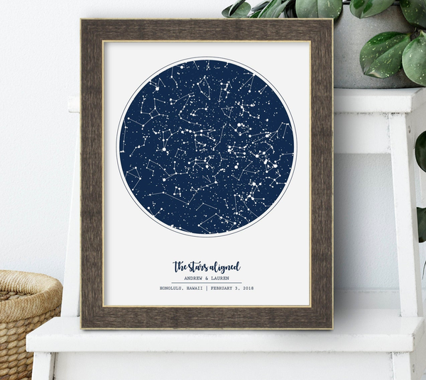 Day You Were Born Star Map, 21st Birthday Gift