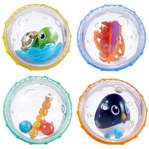 Float and Play Bubbles Bath Toy, 4 Count