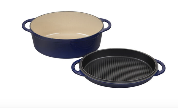 Classic Oval Oven with Grill Pan Lid